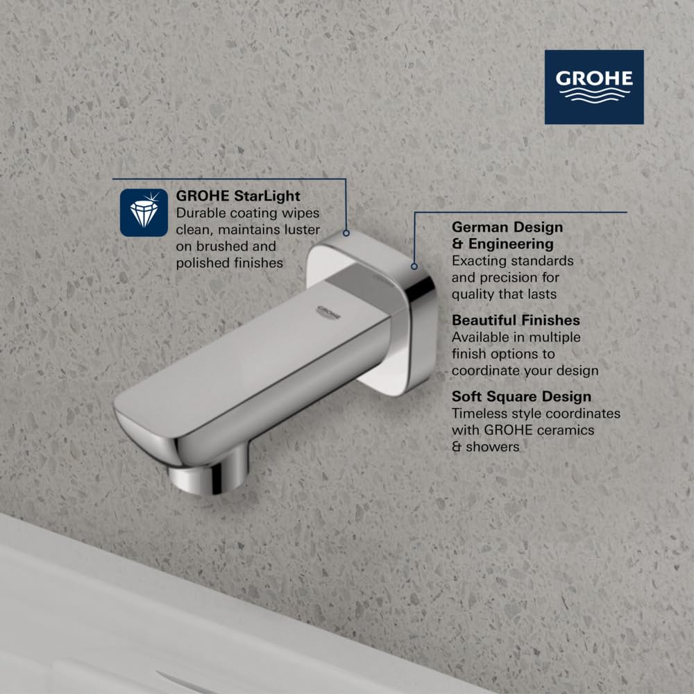 Grohe 1019262430 Cubeo Tub Spout, Matte Black - Image 3