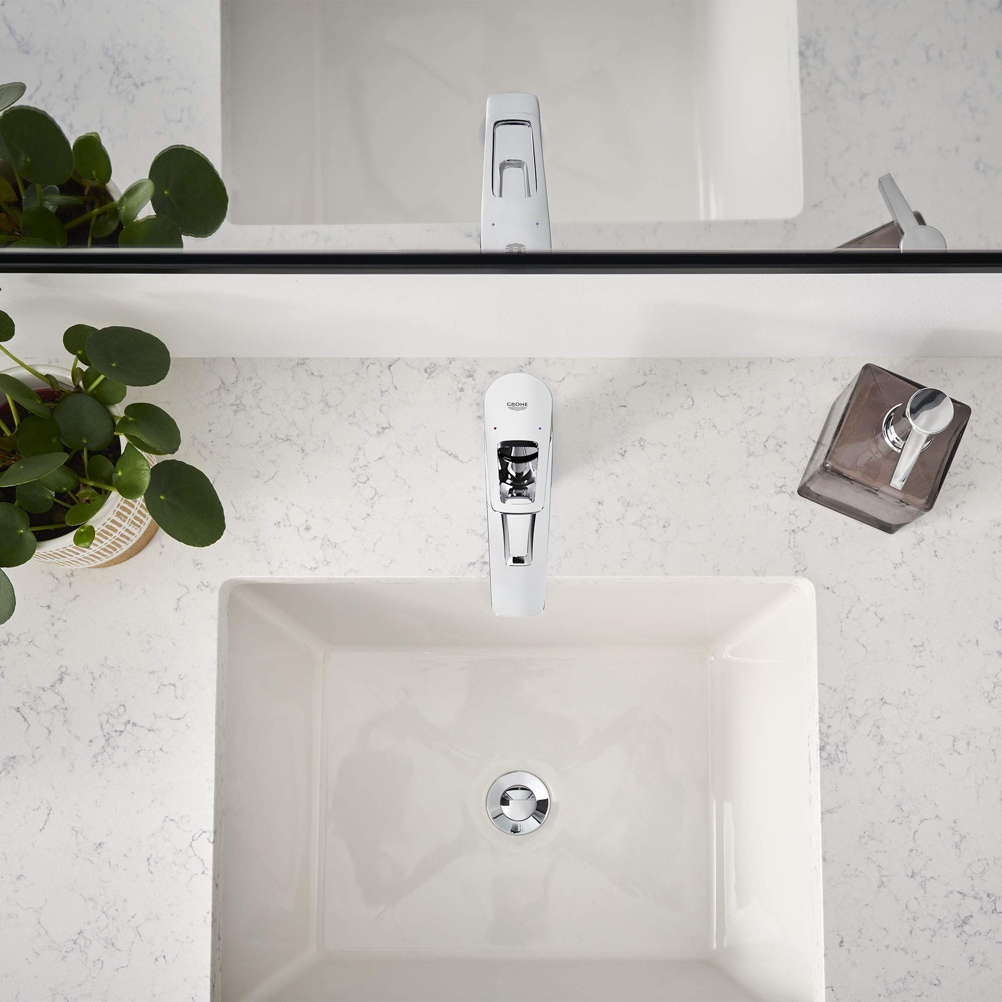 GROHE 23963001 Bauloop, Single Hole Single-Handle M-Size Bathroom Faucet 1.2 GPM, Chrome - Image 6