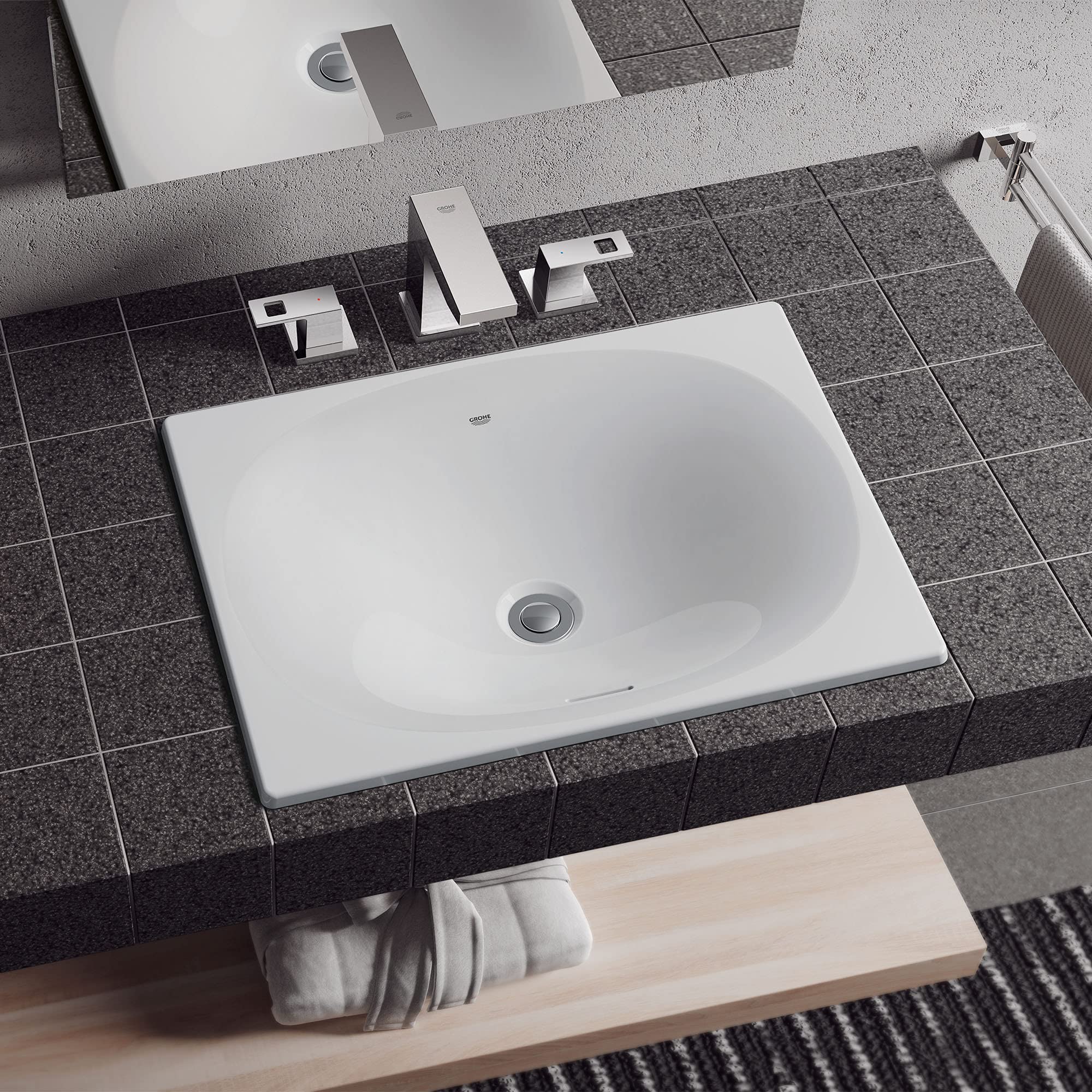 Grohe 39660000 Eurocube Under Counter 21" Bathroom Sink - Image 6