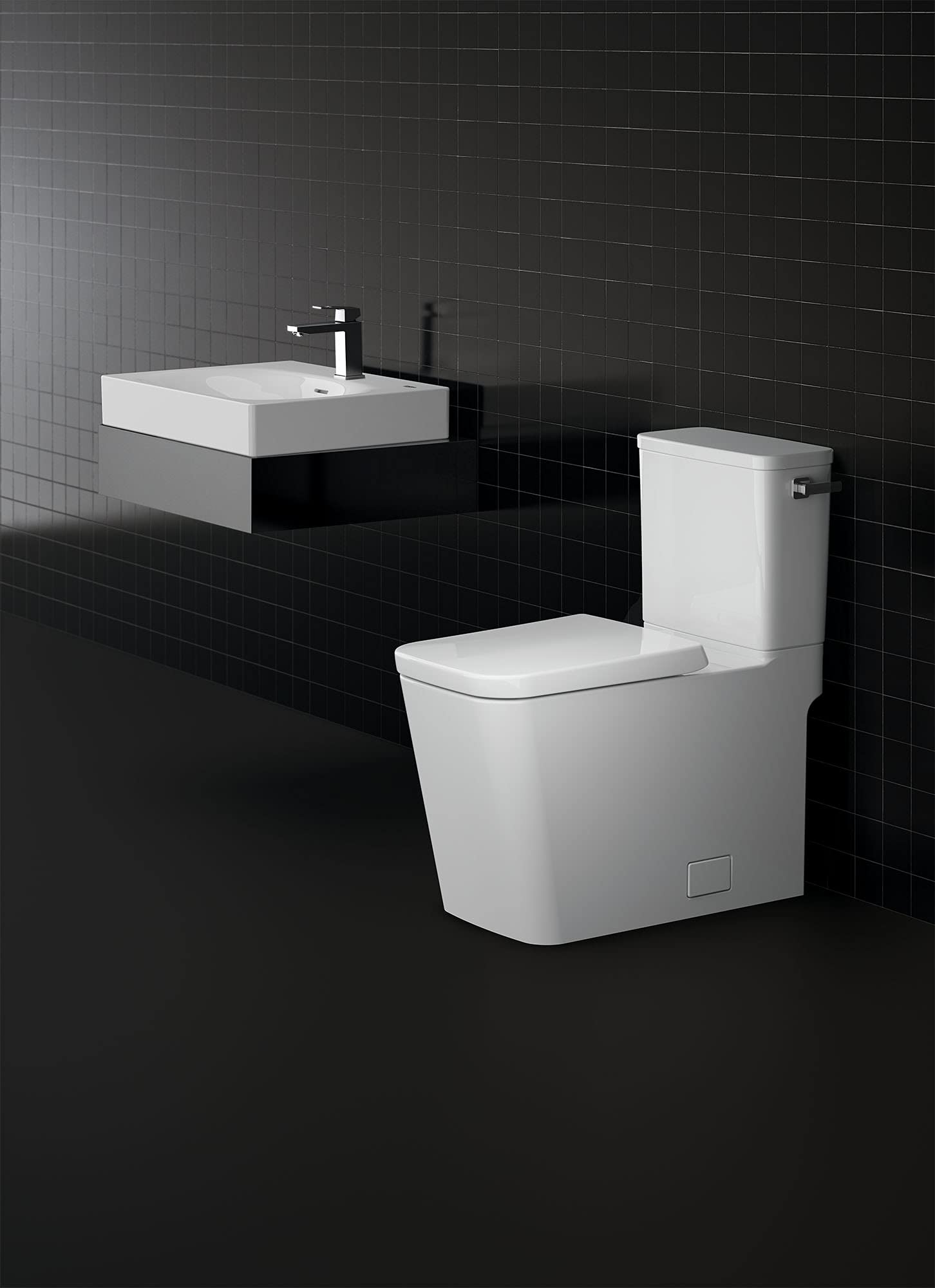 GROHE 39663000 Eurocube Two-Piece Height Elongated Toilet with seat, Right-Hand Trip Lever, Alpine White - Image 6