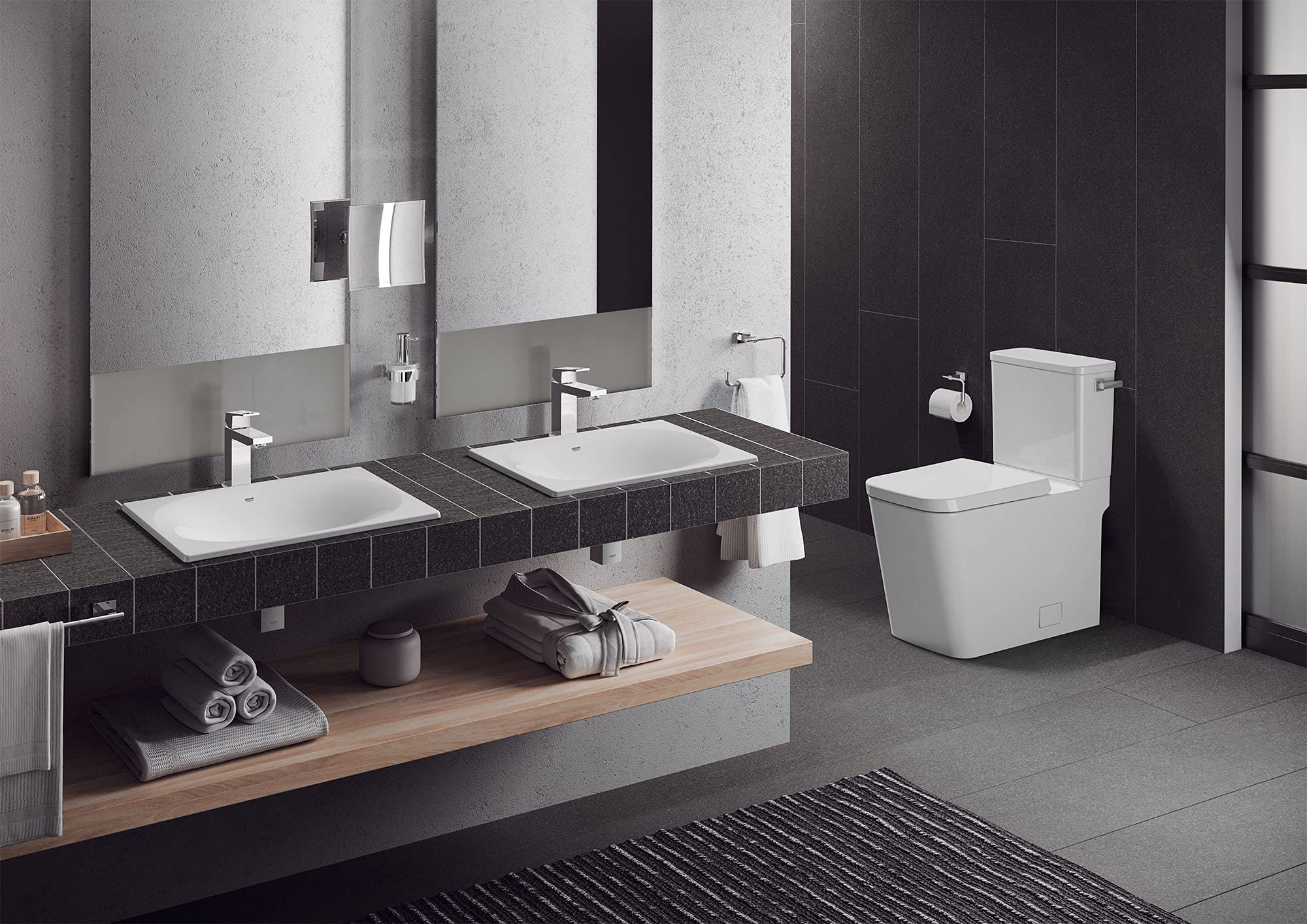 GROHE 39663000 Eurocube Two-Piece Height Elongated Toilet with seat, Right-Hand Trip Lever, Alpine White - Image 7