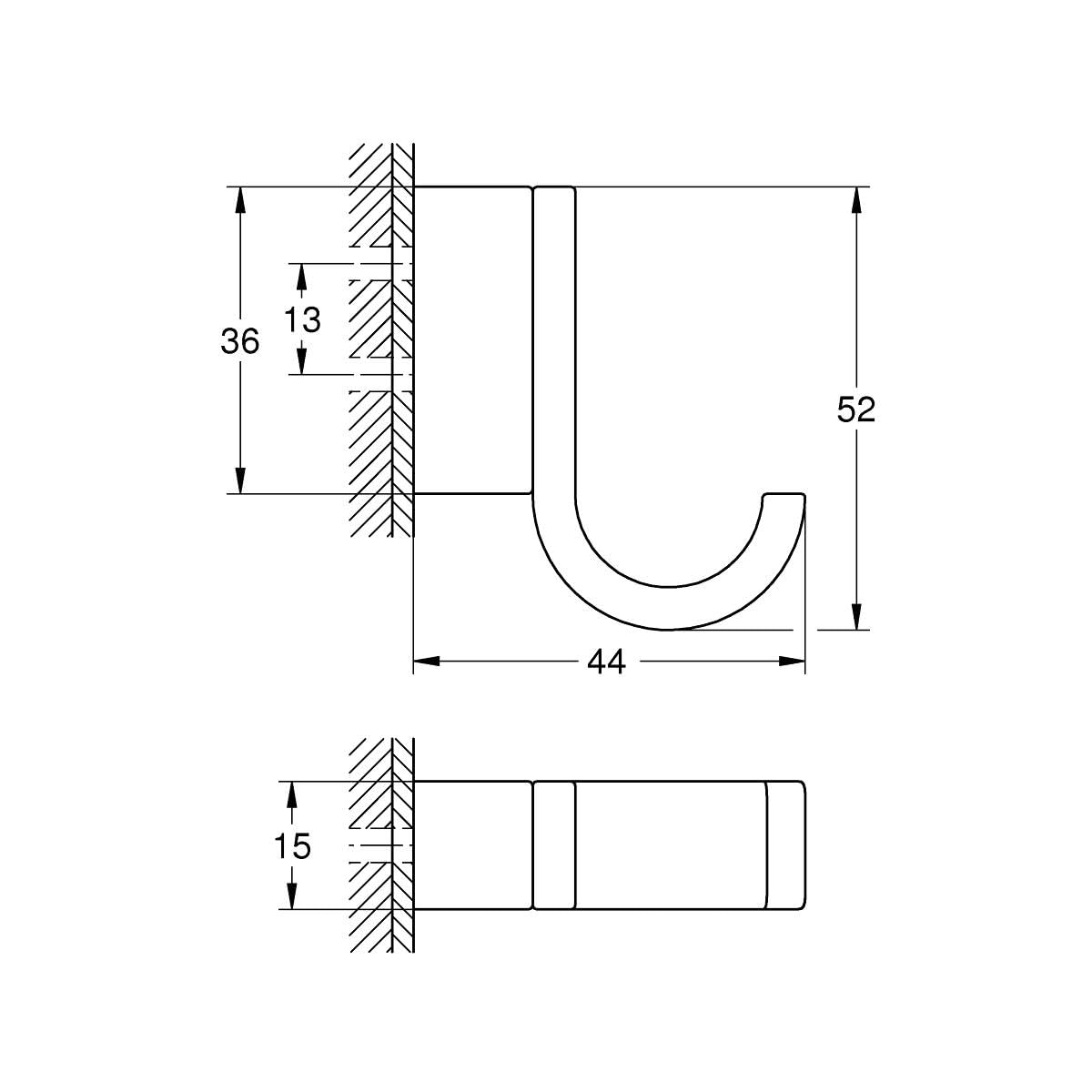 GROHE Selection Robe Hook - Image 3
